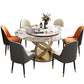 Traditional Luxury Dining Table Round Convertible Dining Table with Pedestal