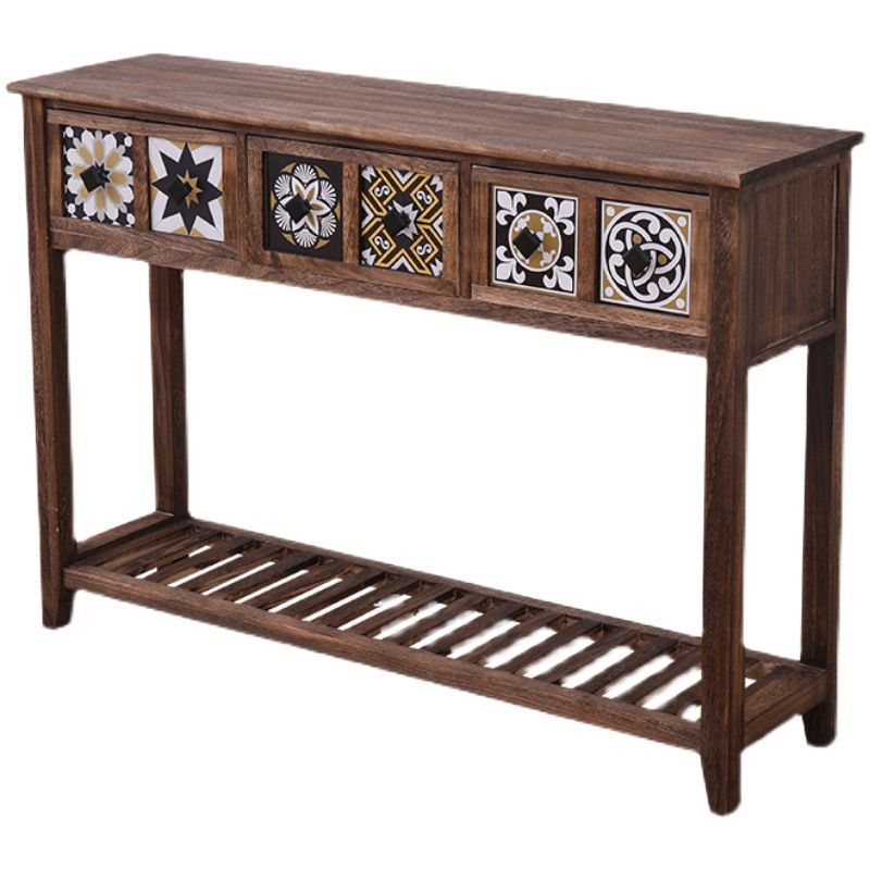 Mid-Century Modern Console Table Rectangle Console Table Floor Shelf Clearhalo 'Console Tables' 'console_tables' 'Entry & Mudroom Furniture' 'furn' 'furn_console_tables' 'Furniture' 1200x1200_92d89e64-06ec-4744-8f84-d5e15bc558cc