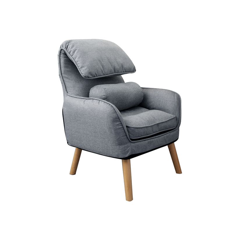 Flared Arms Chair with Pillow Back and Basic Four Legs for Bedroom Clearhalo 'Accent Chairs' 'accent_chairs' 'Chairs & Seating' 'furn' 'furn_accent_chairs' 'Furniture' 'Living Room Furniture' 1200x1200_92d8a5da-f580-440a-820c-39cb7bb2b9ee