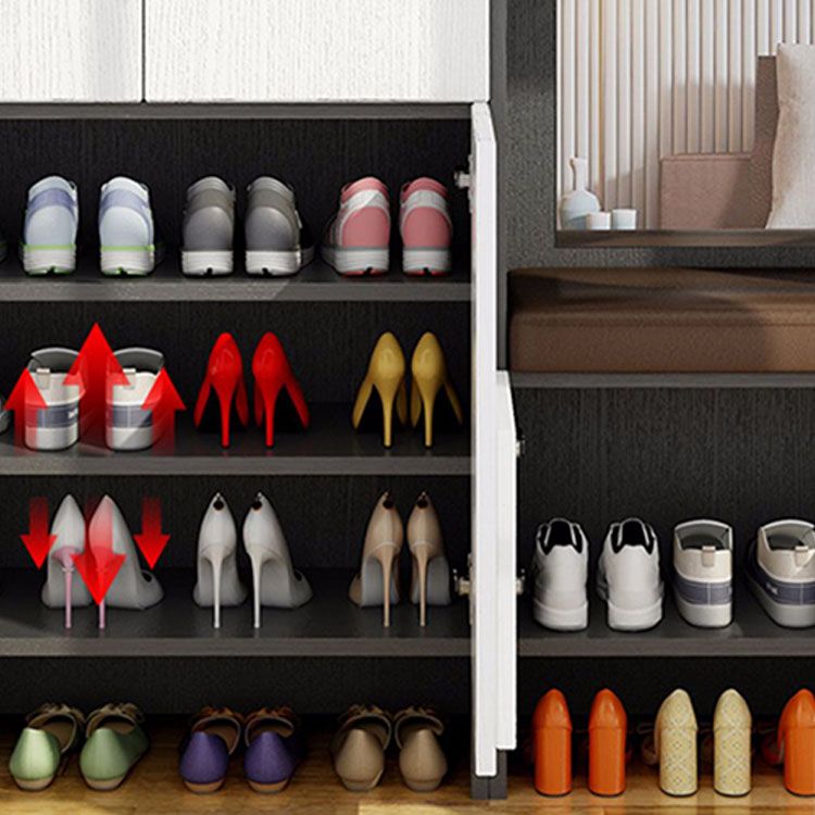 2- Drawer Wooden Contemporary Accent Cabinet with Doors and Shelves