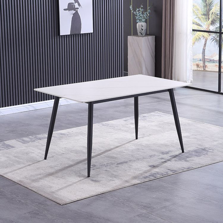 Modern Sintered Stone Dining Table Set White Rectangle Formal Dining Set Clearhalo 'Dining Room Sets' 'Dining Tables & Seating' 'dining_room_set' 'furn' 'furn_dining_room_set' 'Furniture' 'furniture_dining_room_set' 'Kitchen & Dining Furniture' 'kitchen&dining_furn' 'kitchen' 1200x1200_92d9d07f-915f-4dd5-8022-041ff05b8fc8