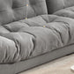 Scandinavian Solid Color Sofa 39.37" Wide Tufted Back Armless Sofa