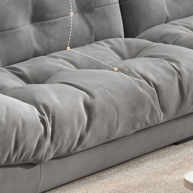 Scandinavian Solid Color Sofa 39.37" Wide Tufted Back Armless Sofa