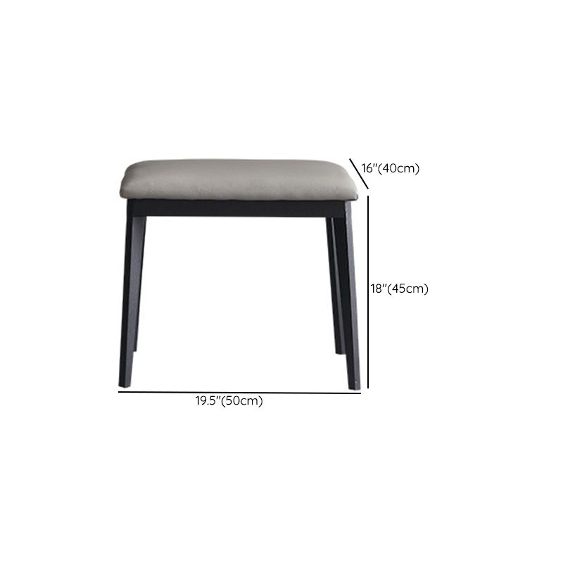 Moderne grijze ijdelheid gespiegelde houtmake -upkruidtafel ontlasting set