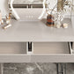 Moderne grijze/beige ijdelheidstabellen hout- en metalen make -uptafel set