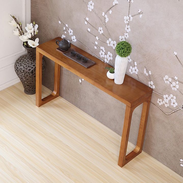 12 inch Wide Accent Table Mid-Century Modern Rectangle Console Table for Hall