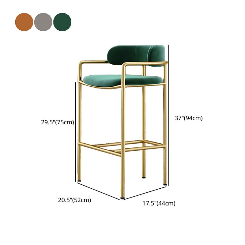 Glam Low Back Bar and Counter Stool Square Stool with 4 Gold Legs Clearhalo 'Bar Furniture' 'Bar Stools' 'bar_stools' 'furn' 'furn_bar_stools' 'furniture_bar_stools' 'Kitchen & Dining Furniture' 'kitchen&dining_furn' 'kitchen' 'kitchen_furn' Furniture' 1200x1200_92db88af-4d40-40ed-a1d0-a304f4416beb