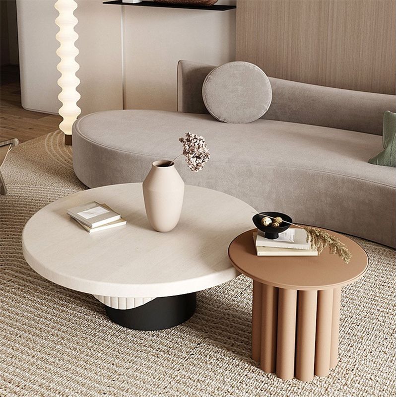Single Coffee Table Pedestal Solid Wood Round Cocktail Table Clearhalo 'Coffee & Accent Tables' 'Coffee Tables' 'coffee_tables' 'furn' 'furn_coffee_tables' 'Furniture' 'Living Room Furniture' 1200x1200_92e007aa-05ba-4f42-88ff-562baee56cd6