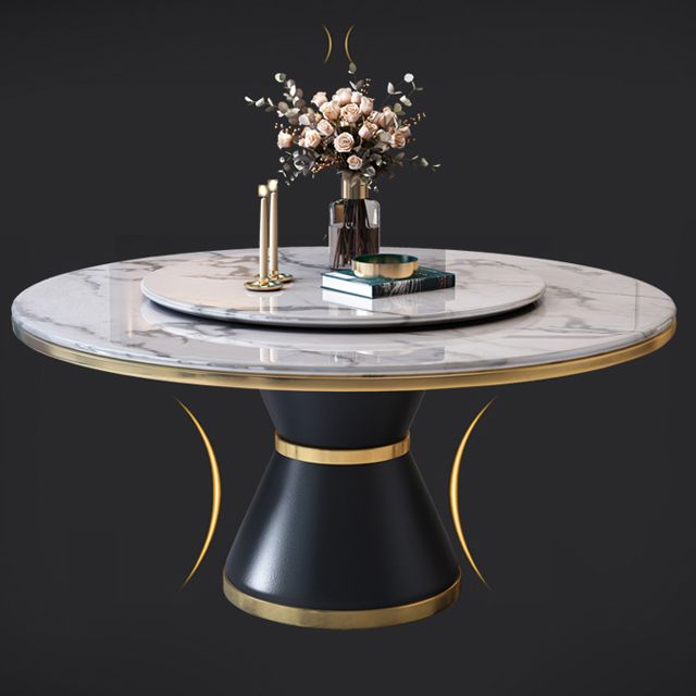Marble Dining Table Luxury Style Single Pedestal Base Round Table for Home Clearhalo ' dining_table' 'Dining Tables & Seating' 'Dining Tables' 'furn' 'furn_dining_table' 'Furniture' 'furniture_dining_table' 'Kitchen & Dining Furniture' 'kitchen&dining_furn' 'kitchen' 'kitchen_dining_table' 1200x1200_92e2cd1e-655f-4a28-8288-0bc0289fa823