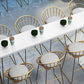 Glam 1/5/9 Pieces Counter Height Set Rectangle White Legs Indoor Pub Dining Set Clearhalo 'Bar Furniture' 'furn' 'furn_home_bar_bar_sets' 'Furniture' 'Home Bars & Bar Sets' 'home_bar_bar_sets' 'Kitchen & Dining Furniture' 1200x1200_92e41c40-3181-4a3b-a0ba-7f09c9e03f4f