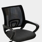 Silla de oficina giratoria contemporánea, escritorio de microfibra, silla con respaldo medio