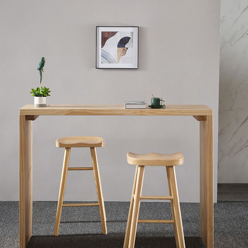 Table de bar en bois moderne, plateau en bois massif, Table de bistro, pour salon