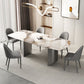 Luxury Sintered Stone Kitchen Home Fixed Double Pedestal Dining Table Clearhalo 'Dining Tables & Seating' 'Dining Tables' 'dining_table' 'furn' 'furn_dining_table' 'Furniture' 'Kitchen & Dining Furniture' 1200x1200_92e77c7e-0812-4138-86a0-f7ca2fd132ac