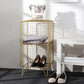 Light Luxury Metal Bookshelf Closed Back Shelf Bookcase with Legs