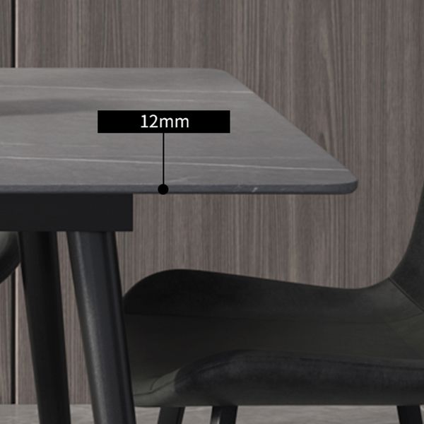 Industrial Standard Sintered Stone Dining Table Rectangle Shape Dining Table for Kitchen Clearhalo ' dining_table' 'Dining Tables & Seating' 'Dining Tables' 'furn' 'furn_dining_table' 'Furniture' 'furniture_dining_table' 'Kitchen & Dining Furniture' 'kitchen&dining_furn' 'kitchen' 'kitchen_dining_table' 1200x1200_92e95e2b-9d18-4af1-b4e5-78b533f6f116