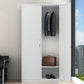 White Steel Wardrobe Armoire Contemporary Hinged Wardrobe Cabinet Clearhalo 'Armoires & Wardrobes' 'armoires_wardrobes' 'Bedroom Furniture' 'furn' 'furn_armoires_wardrobes' 'Furniture' 1200x1200_92e984ba-65ce-4cee-9258-17117c7759fa
