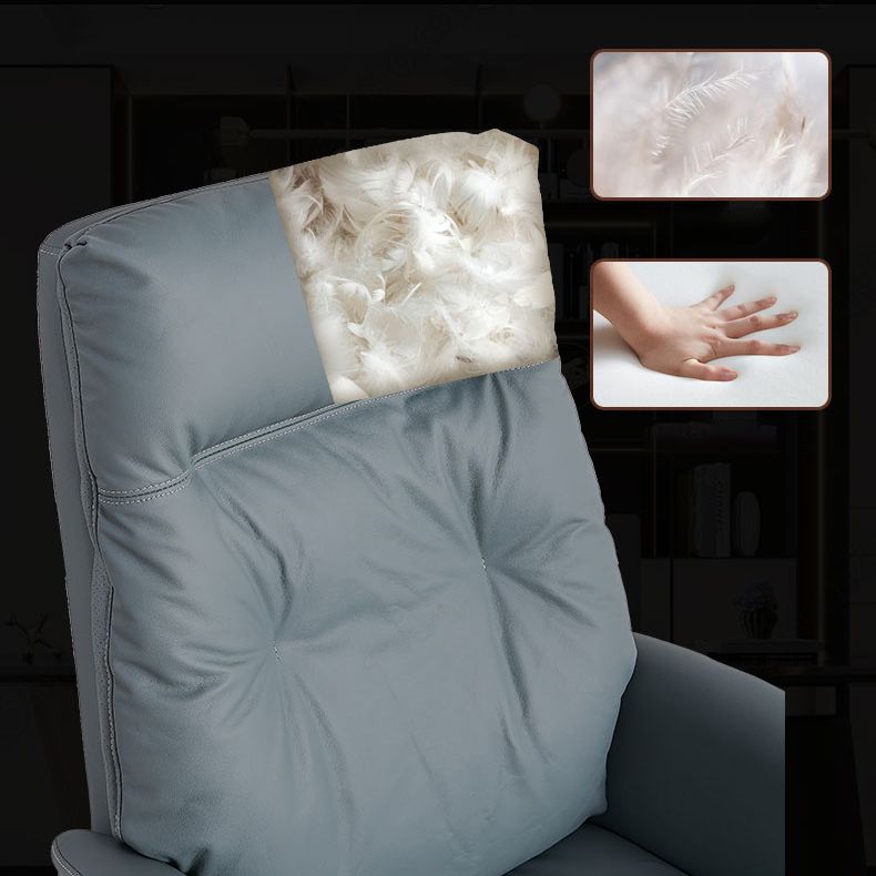 Moderner armloser Bürostuhl Lederverstellbarer Sitzhöhe Ergonomischer Schreibtischstuhl