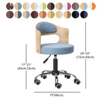 Modern Adjustable Rotatable Stool Steel Household Bar Stool with Cushion and Pulley Clearhalo 'Bar Furniture' 'Bar Stools' 'bar_stools' 'furniture_bar_stools' 'Kitchen & Dining Furniture' 'kitchen&dining_furn' 'kitchen' 'kitchen_furn' Furniture' 1200x1200_92ecf960-095c-49f8-bb16-973ec8e4b5f9