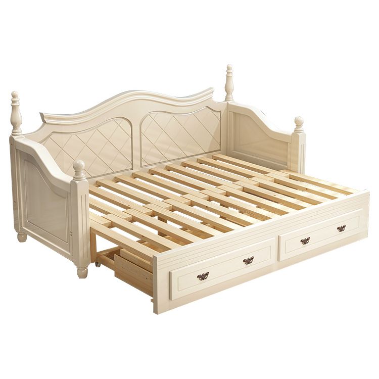 Scandinavisch massief houten slaapbank opslagbank met afneembare matras