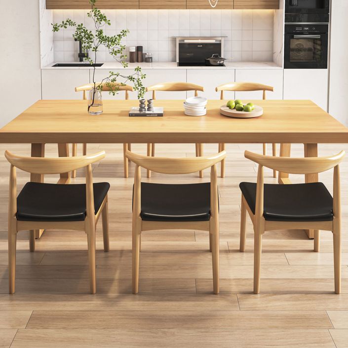 Modern Dining Set 1/2/3/4/5/7 Pcs Solid Wood Dining Table and Chairs Clearhalo 'Dining Room Sets' 'Dining Tables & Seating' 'dining_room_set' 'furn' 'furn_dining_room_set' 'Furniture' 'Kitchen & Dining Furniture' 1200x1200_92edf24a-b354-4cc0-ba08-2eebf3db4fe7
