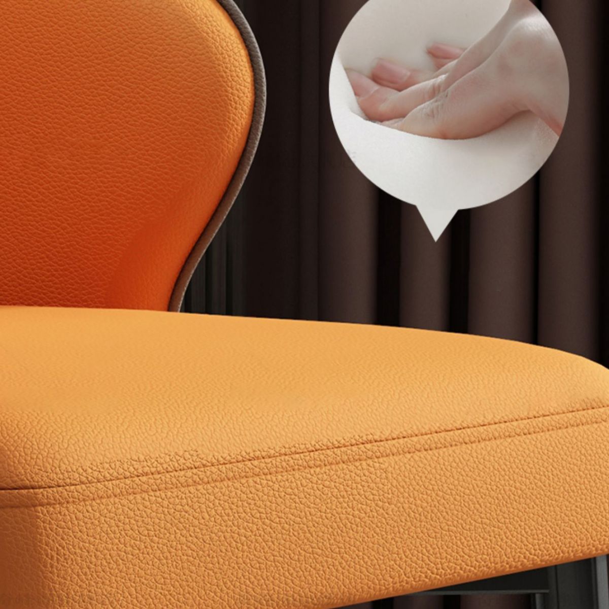 Modern Armrest Backrest Cushion Chair with Metal Legs for Hotel Clearhalo 'Dining Chairs' 'Dining Tables & Seating' 'dining_chair' 'furn' 'furn_dining_chair' 'Furniture' 'Kitchen & Dining Furniture' 1200x1200_92eea09a-ec3c-4c67-9eea-75525b0dafce