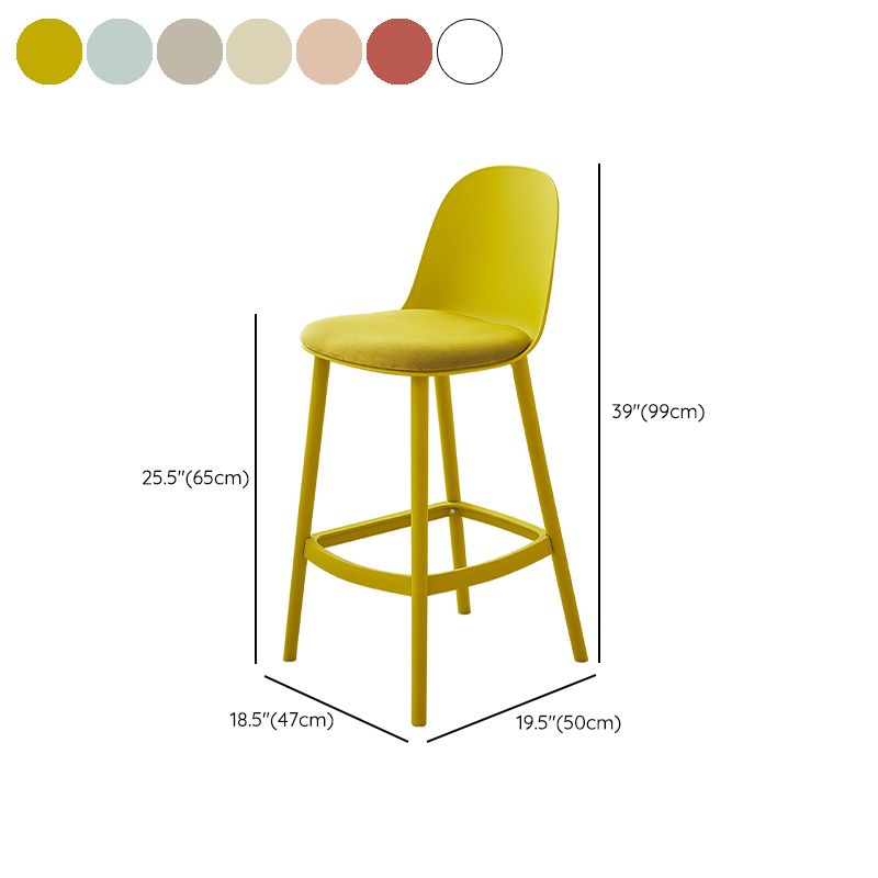 Taburetes de bar de estilo moderno taburetes de barra de plástico de respaldo para el comedor