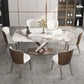 Designer Style 1/4/5/7 Pieces Rectangle Dining Set Sintered Stone Dining Room Table Set Clearhalo 'Dining Room Sets' 'Dining Tables & Seating' 'dining_room_set' 'furn' 'furn_dining_room_set' 'Furniture' 'Kitchen & Dining Furniture' 1200x1200_92ef76e7-0449-49b7-8c06-44f03874aa6d