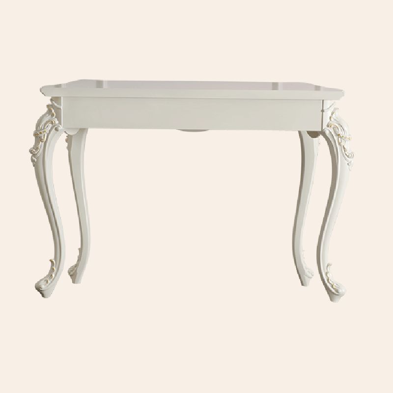 Französischer Land Sofa Tisch zurückgewonnenes Holz Rechteck 4 Beine weiße Konsolentisch
