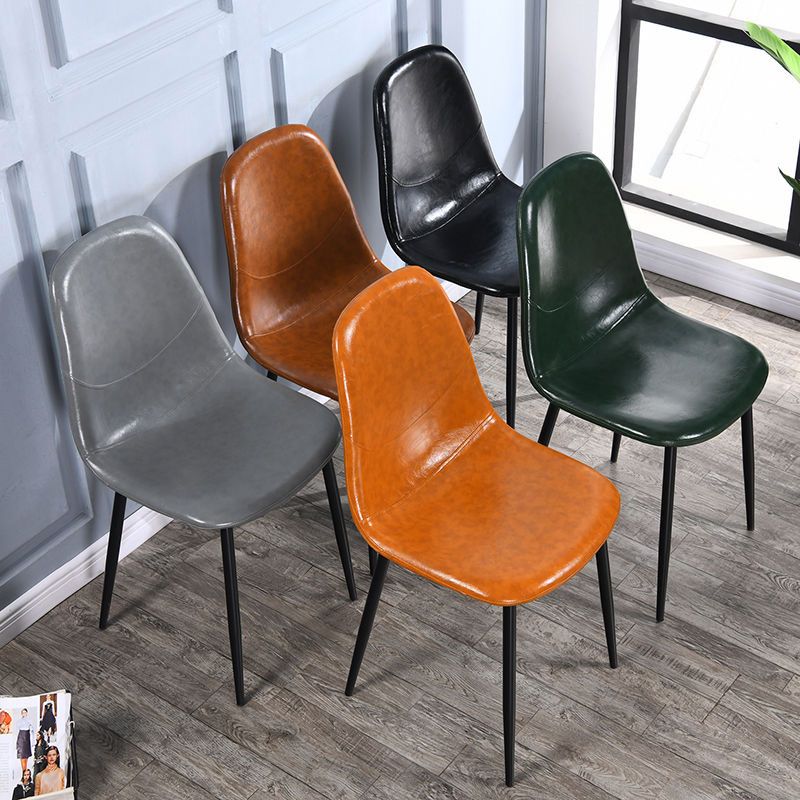 Nordic Style Dining Chairs Armless Side Chairs for Kitchen with Metal Legs Clearhalo ' kitchen&dining_furn' 'Dining Chairs' 'Dining Tables & Seating' 'dining_chair' 'furn' 'furn_dining_chair' 'Furniture' 'furniture_dining_chair' 'Kitchen & Dining Furniture' 'kitchen' 1200x1200_92f0ef53-5f0e-4f5d-af53-2e64a8987767
