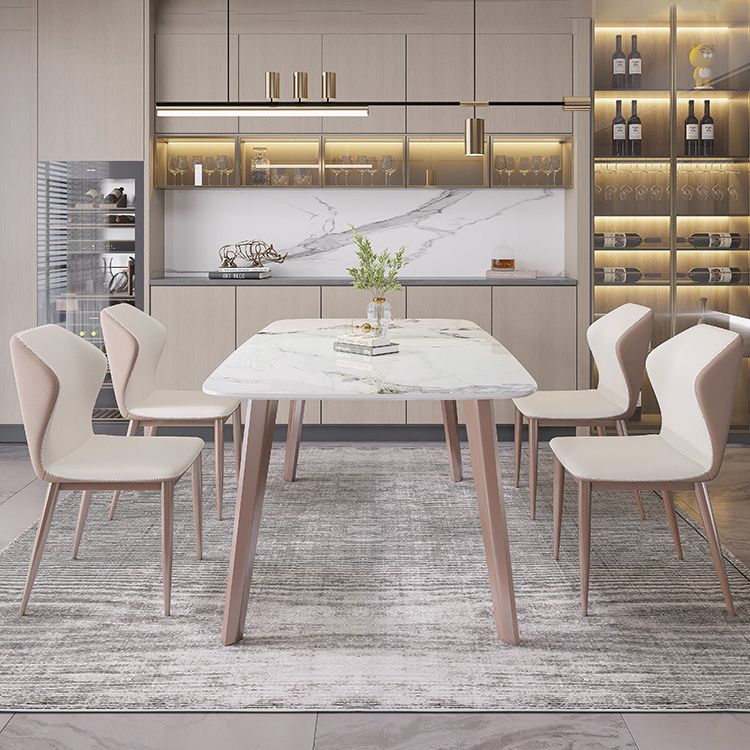Modern 1/4/5/7 Pieces Dining Set Sintered Stone Dining Table Set for Kitchen Clearhalo 'Dining Room Sets' 'Dining Tables & Seating' 'dining_room_set' 'furn' 'furn_dining_room_set' 'Furniture' 'furniture_dining_room_set' 'Kitchen & Dining Furniture' 1200x1200_92f1a7aa-b08b-4005-b81a-52962631f06b