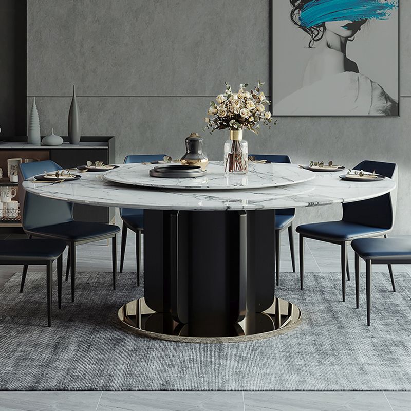 Glam Home Convertible Dining Table Home Round Pedestal Table Clearhalo 'Dining Tables & Seating' 'Dining Tables' 'dining_table' 'furn' 'furn_dining_table' 'Furniture' 'furniture_dining_table' 'Kitchen & Dining Furniture' 'kitchen' 'kitchen_dining_table' 1200x1200_92f1f95b-d3d1-4911-8f5b-97db2a0ecb0e