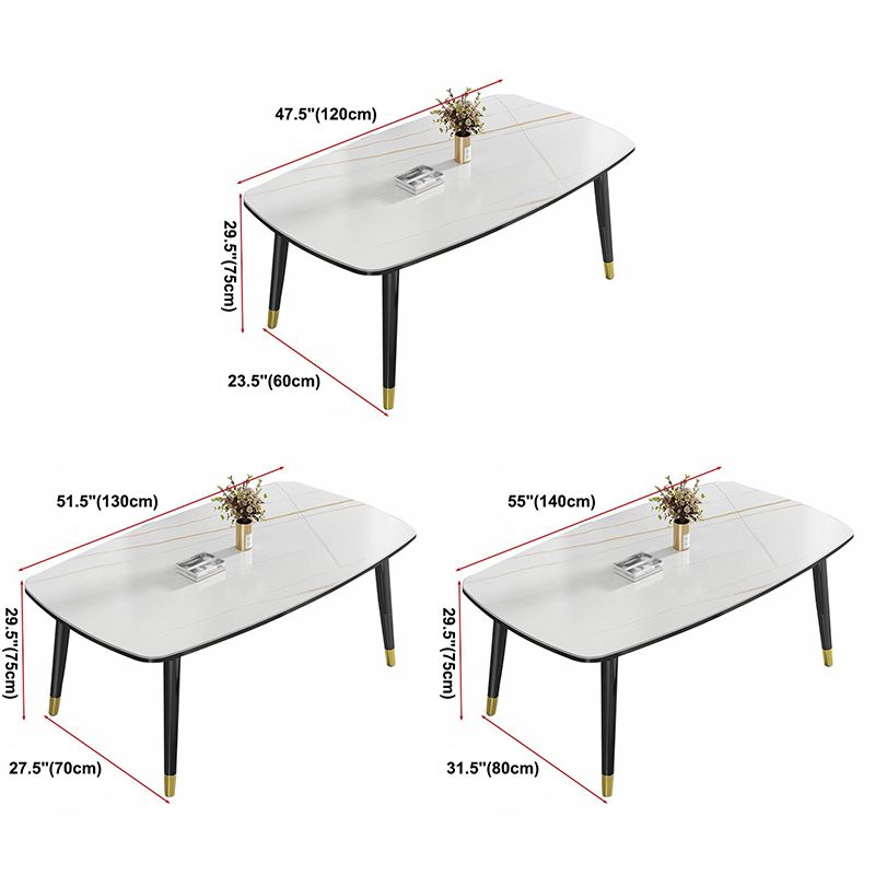 Minimalist Kitchen Sintered Stone Top Dining Table Rectangle Shape Dining Table with 4 Legs Base Clearhalo ' dining_table' 'Dining Tables & Seating' 'Dining Tables' 'Furniture' 'furniture_dining_table' 'Kitchen & Dining Furniture' 'kitchen&dining_furn' 'kitchen' 'kitchen_dining_table' 1200x1200_92f3ee1e-bcf7-47c2-92cf-fb2d614121da