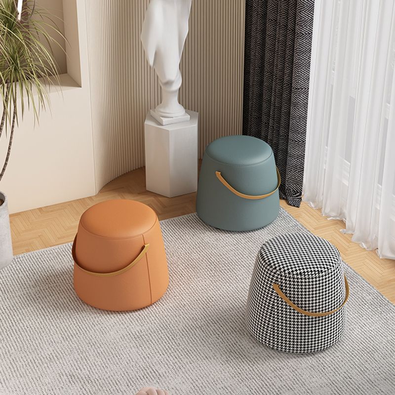 Portable Pouf Pure Color Cylinder Shape Modern Fabric Stain Resistant Pouf Ottoman Clearhalo 'furn' 'furn_ottomans_poufs' 'Furniture' 'Living Room Furniture' 'Ottomans & Poufs' 'ottomans_poufs' 1200x1200_92f54df0-465c-4044-ae2b-03b96a5a6df4