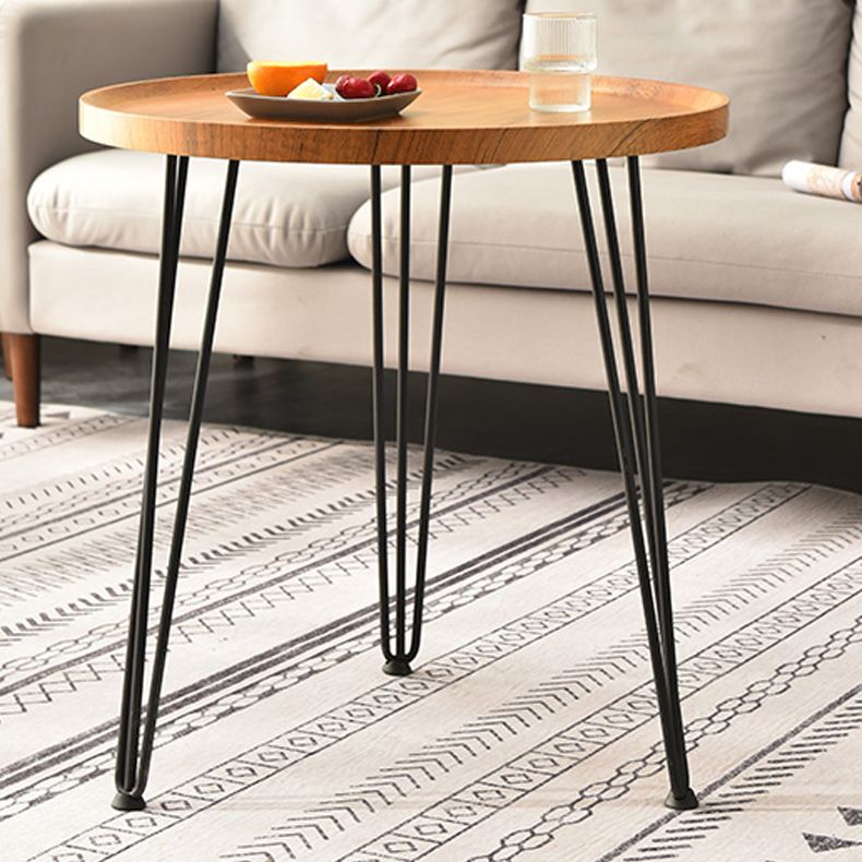 3 Legs Round Coffee Table Wooden Coffee Table in Brown Modern Style Clearhalo 'Coffee & Accent Tables' 'Coffee Tables' 'coffee_tables' 'furn' 'furn_coffee_tables' 'Furniture' 'Living Room Furniture' 1200x1200_92f71f65-94c3-4ca0-a23d-977154ab4b61