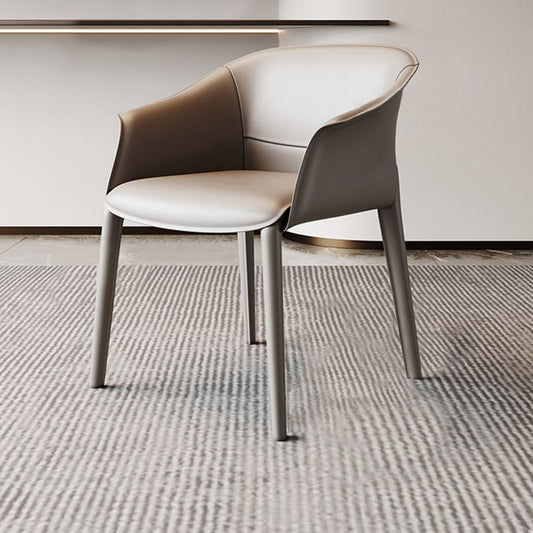 Moderner Stil Armstuhl Metall Massiver Rücken Esszimmerstuhl für Küche