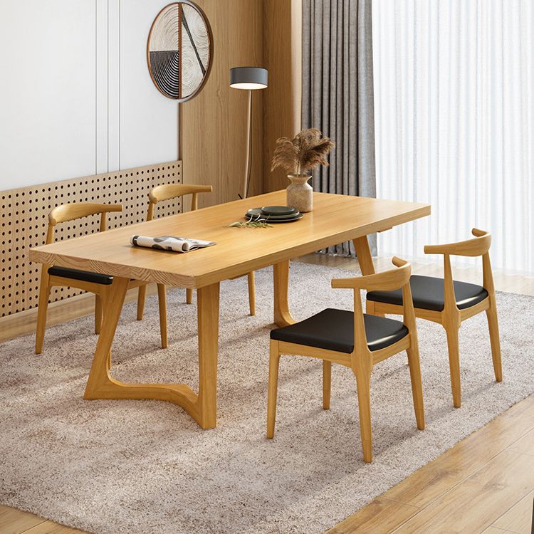 1/2/5/7 Pieces Wood Contemporary Dining Table Set Kitchen Dining Set with Wood Chairs Clearhalo 'Dining Room Sets' 'Dining Tables & Seating' 'dining_room_set' 'furn' 'furn_dining_room_set' 'Furniture' 'furniture_dining_room_set' 'Kitchen & Dining Furniture' 'kitchen&dining_furn' 'kitchen' 1200x1200_92f84441-f807-4c74-8bd8-5e094240158f