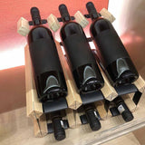 Industrial Tabletop Wine Holder Solid Wood Stackable Wine Rack