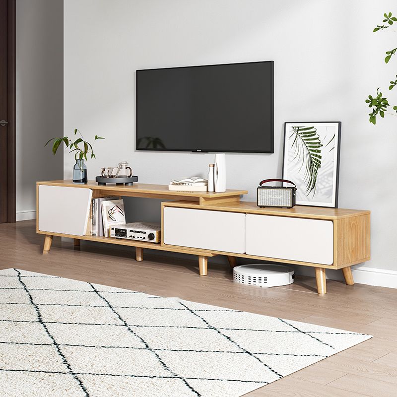 Engineered Wood TV Stand Console with Cabinet 2-Drawer TV Media Stand Clearhalo 'furn' 'furn_tv_stands_entertainment_centers' 'Furniture' 'Living Room Furniture' 'TV Stands & Entertainment Centers' 'TV Stands & Media Storage Furniture' 'tv_stands_entertainment_centers' 1200x1200_92fa9f4c-f091-45f6-b725-08087be03776