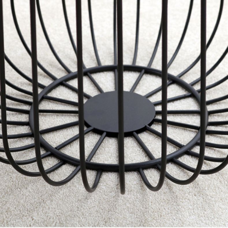 Mid-century Modern Iron Round Coffee Table, Frame Base Cocktail Table Clearhalo 'Coffee & Accent Tables' 'Coffee Tables' 'coffee_tables' 'furn' 'furn_coffee_tables' 'Furniture' 'Living Room Furniture' 1200x1200_92fb12c8-ecc4-46f2-89de-564ab2ace9b6