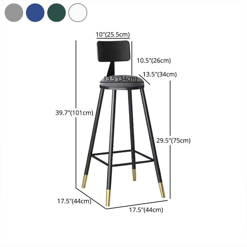 Contemporary Counter Stools Armless Upholstered Indoor Bar Stool Stainless Steel Base Clearhalo 'Bar Furniture' 'Bar Stools' 'bar_stools' 'furn' 'furn_bar_stools' 'furniture_bar_stools' 'Kitchen & Dining Furniture' 'kitchen&dining_furn' 'kitchen' 'kitchen_furn' Furniture' 1200x1200_92fc9b26-f63c-4e99-99de-ff6e288f49fe