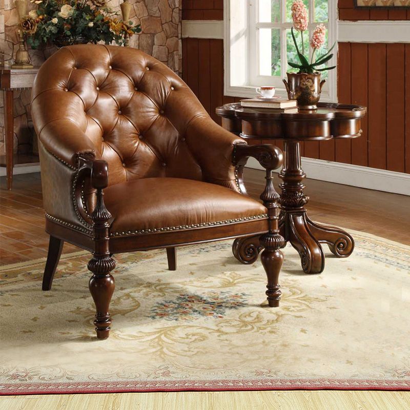 Silla de comedor de marco de madera maciza cubierta