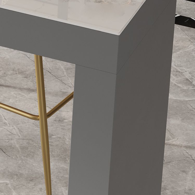 Glam Style Bar Table Rectangle Stone Bar Dining Table for Living Room Clearhalo 'Bar Furniture' 'Bar Tables' 'bar_tables' 'furn' 'furn_bar_tables' 'Furniture' 'Kitchen & Dining Furniture' 1200x1200_92fe6685-0bdc-454a-a53e-dbc57bd610ca