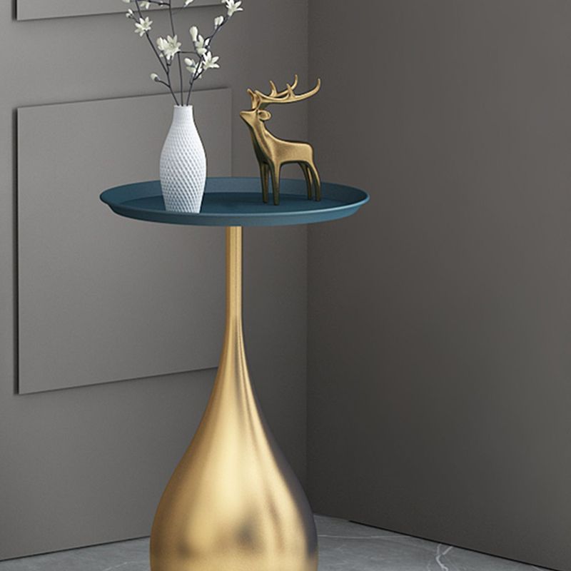 Tavolo da piedistallo alto 21,7 "tavolo da tavolo rotondo in ardesia.