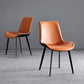 Industrial Dining Faux Leather Chair Indoor Black Metal Legs Dining Chair