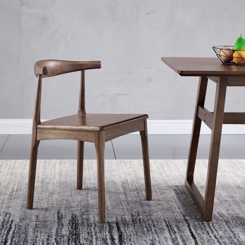 Industrial Style Open Back Side Chair for Kitchen Armless Wood Dining Side Chair Clearhalo ' kitchen&dining_furn' 'Dining Chairs' 'Dining Tables & Seating' 'dining_chair' 'furn' 'furn_dining_chair' 'Furniture' 'furniture_dining_chair' 'Kitchen & Dining Furniture' 'kitchen' 1200x1200_9301f14a-1940-44d2-afac-c5b92545f2a1