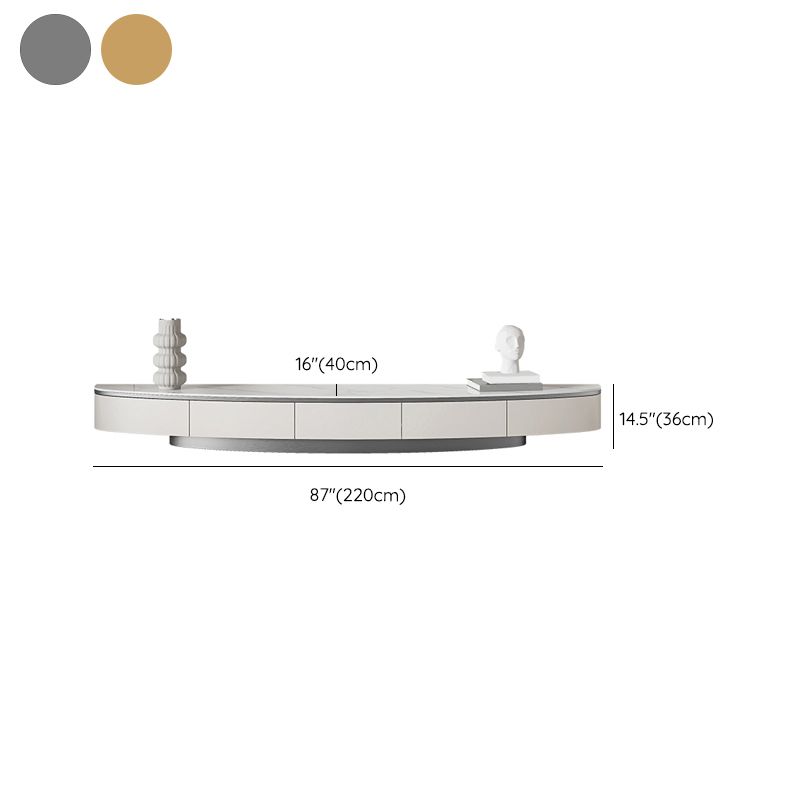 Stone Media Console TV Stand Modern TV Stand Console with 3 Drawers Clearhalo 'furn' 'furn_tv_stands_entertainment_centers' 'Furniture' 'Living Room Furniture' 'TV Stands & Entertainment Centers' 'TV Stands & Media Storage Furniture' 'tv_stands_entertainment_centers' 1200x1200_9301fdc8-39b7-4d1c-a713-b3bd69869402