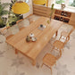 Natural Finish Table with Wooden Base Modern Solid Wood Top Dining Table Clearhalo 'Dining Tables & Seating' 'Dining Tables' 'dining_table' 'furn' 'furn_dining_table' 'Furniture' 'Kitchen & Dining Furniture' 1200x1200_9303360a-d7ac-4ad9-8d8d-b22b9e00b601