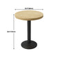 Industrial Wood Table for Restaurant Dining Table with Metal Base in Black