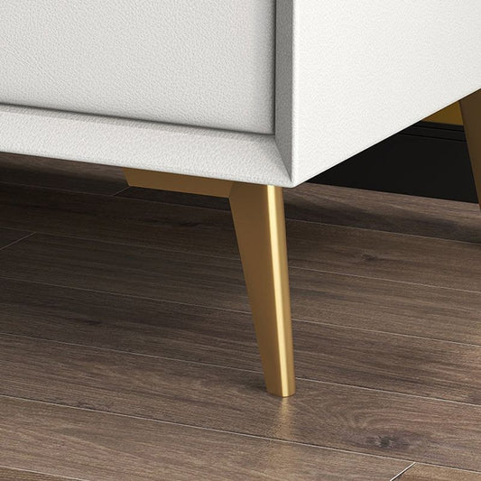 Mesa de 2 cortaveras de 18.5 "de altura gabinete de noche de madera maciza con piernas