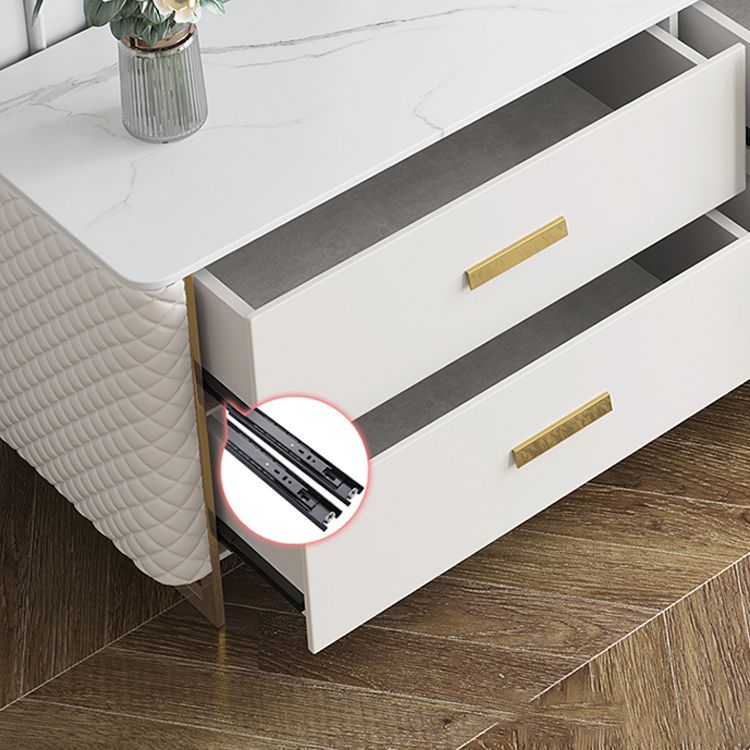 White Make-up Vanity 17.71" Wide Makeup Vanity Desk Table with 6 Drawers Clearhalo 'Bedroom Furniture' 'furn' 'furn_makeup_vanities' 'Furniture' 'Makeup Vanities' 'makeup_vanities' 1200x1200_93061ab1-c63c-4159-894d-d33a179ec848